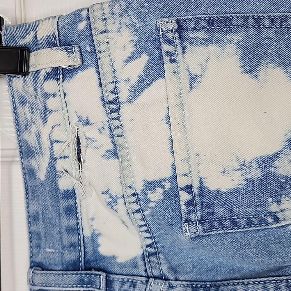 Red Berry Acid Wash High Waist Womens Cloud Denim Wide Leg Jeans Light Denim Blu - Picture 7 of 13
